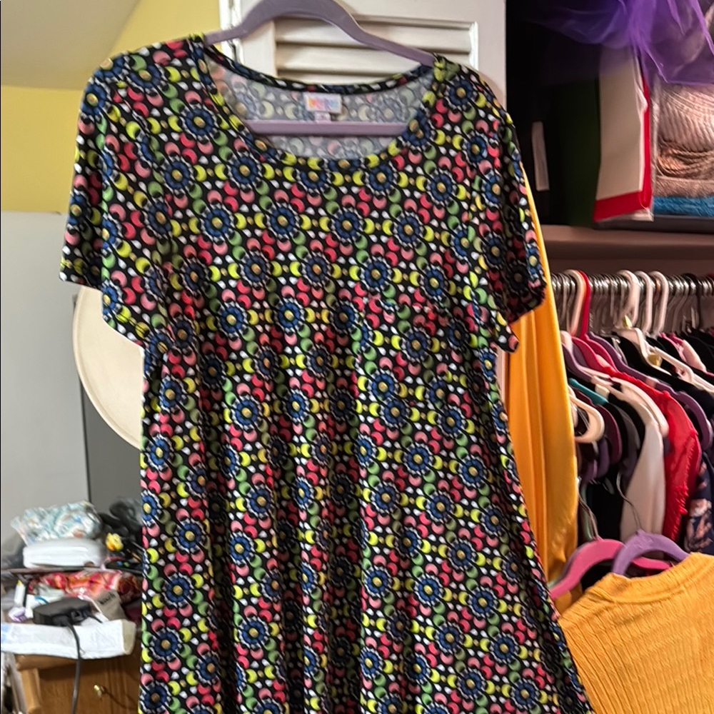 LuLaRoe Floral Pattern Dress - Multicolor